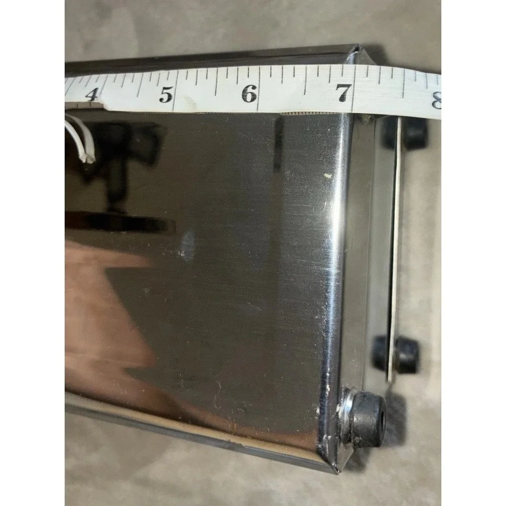 Napkin Dispenser Restaurant‎ Ware Chrome Metal Double Sided 7x4.5x3.5